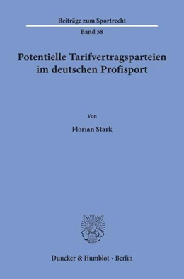 Abbildung von Stark | Potentielle Tarifvertragsparteien im deutschen Profisport. | 1. Auflage | 2020 | beck-shop.de