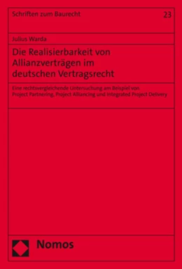 Abbildung von Warda | Die Realisierbarkeit von Allianzverträgen im deutschen Vertragsrecht | 1. Auflage | 2020 | 23 | beck-shop.de