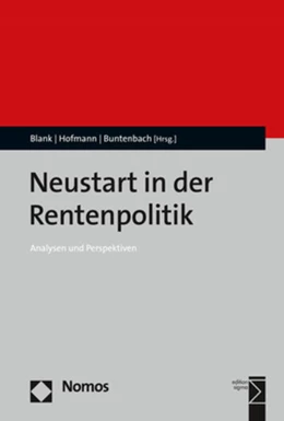 Abbildung von Blank / Hofmann | Neustart in der Rentenpolitik | 1. Auflage | 2020 | beck-shop.de