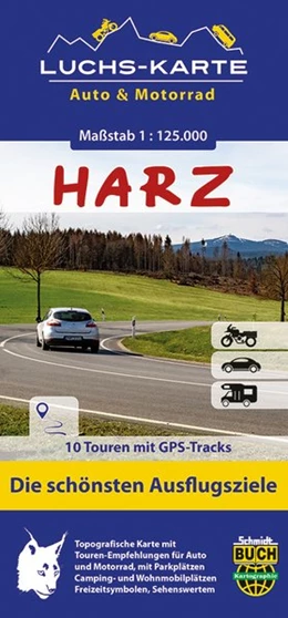Abbildung von Spachmüller | Luchskarte Harz Auto & Motorrad 1 : 125 000 | 8. Auflage | 2020 | beck-shop.de
