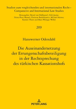 Abbildung von Odendahl | Die Auseinandersetzung der Errungenschaftsbeteiligung in der Rechtsprechung des türkischen Kassationshofs | 1. Auflage | 2020 | 209 | beck-shop.de