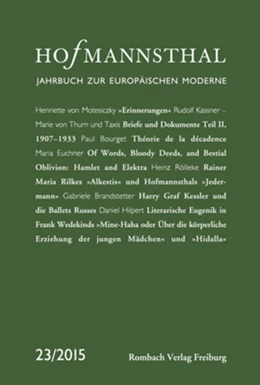 Abbildung von Bergengruen / Neumann | Hofmannsthal Jahrbuch zur Europäischen Moderne | 1. Auflage | 2015 | beck-shop.de