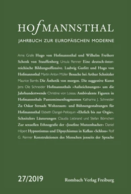 Abbildung von Bergengruen / Honold | Hofmannsthal - Jahrbuch zur Europäischen Moderne | 1. Auflage | 2019 | beck-shop.de