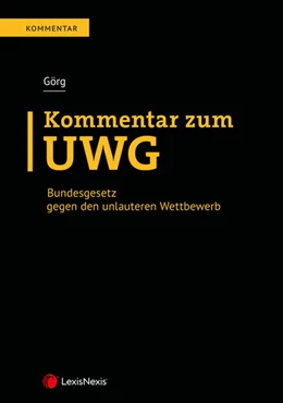 Abbildung von Görg | UWG Kommentar | 1. Auflage | 2020 | beck-shop.de