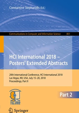 Abbildung von Stephanidis | HCI International 2018 - Posters' Extended Abstracts | 1. Auflage | 2018 | beck-shop.de
