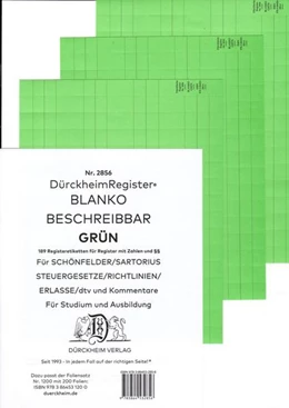 Abbildung von Dürckheim | DürckheimRegister® BLANKO-GRÜN beschreibbar für deine Gesetze | 1. Auflage | 2020 | beck-shop.de