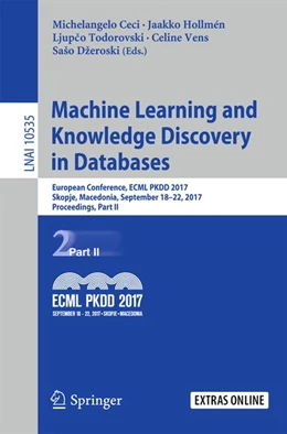Abbildung von Ceci / Hollmén | Machine Learning and Knowledge Discovery in Databases | 1. Auflage | 2017 | beck-shop.de
