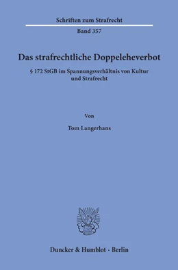 Abbildung von Langerhans | Das strafrechtliche Doppeleheverbot. | 1. Auflage | 2020 | beck-shop.de
