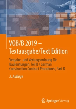 Abbildung von Springer Fachmedien Wiesbaden | VOB/B 2019 - Textausgabe/Text Edition | 3. Auflage | 2020 | beck-shop.de