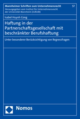 Abbildung von Huynh Cong | Haftung in der Partnerschaftsgesellschaft mit beschränkter Berufshaftung | 1. Auflage | 2020 | Band 57 | beck-shop.de