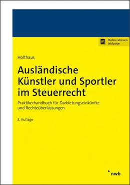 Abbildung von Holthaus | Ausländische Künstler und Sportler im Steuerrecht | 3. Auflage | 2020 | beck-shop.de