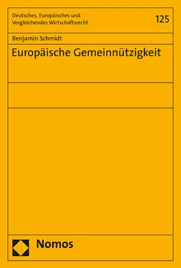 Abbildung von Schmidt | Europäische Gemeinnützigkeit | 1. Auflage | 2020 | 125 | beck-shop.de