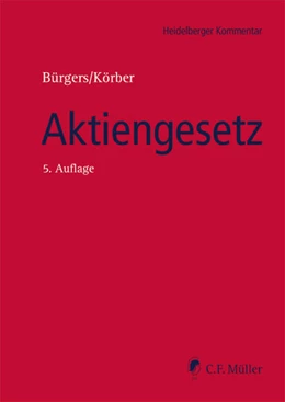 Abbildung von Bürgers / Körber | Aktiengesetz | 5. Auflage | 2021 | beck-shop.de