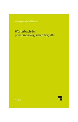 Abbildung von Vetter | Wörterbuch der phänomenologischen Begriffe | 1. Auflage | 2020 | beck-shop.de