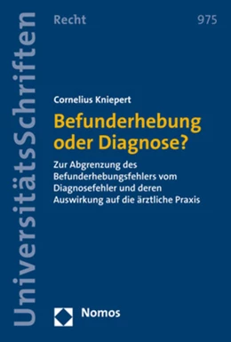 Abbildung von Kniepert | Befunderhebung oder Diagnose? | 1. Auflage | 2020 | beck-shop.de