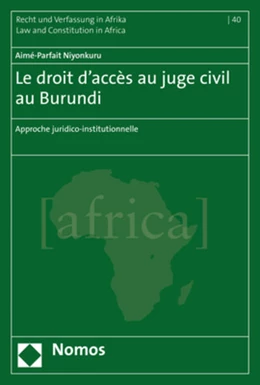Abbildung von Niyonkuru | Le droit d’accès au juge civil au Burundi | 1. Auflage | 2020 | beck-shop.de