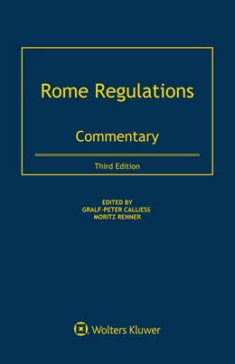 Abbildung von Calliess / Renner | Rome Regulations | 1. Auflage | 2020 | beck-shop.de