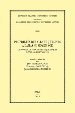 Abbildung von Propriétés rurales et urbaines à Damas au Moyen Âge | 1. Auflage | 2018 | beck-shop.de