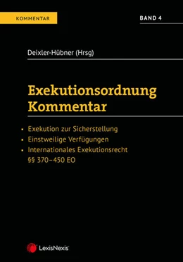 Abbildung von Deixler-Hübner | Exekutionsordnung - Kommentar Band 4 | 1. Auflage | 2021 | beck-shop.de