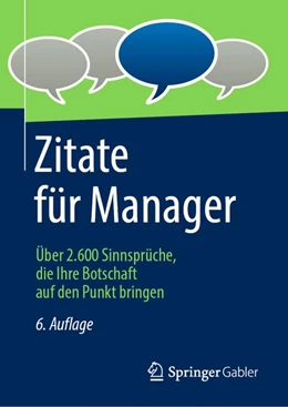 Abbildung von Springer Fachmedien Wiesbaden Gmbh | Zitate für Manager | 6. Auflage | 2020 | beck-shop.de