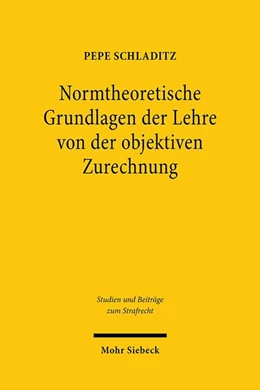 Abbildung von Schladitz | Normtheoretische Grundlagen der Lehre von der objektiven Zurechnung | 1. Auflage | 2021 | 33 | beck-shop.de