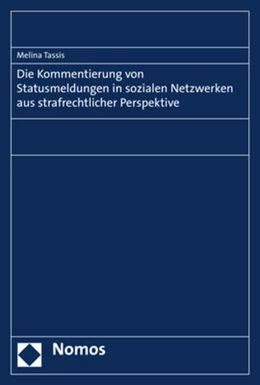 Abbildung von Tassis | Die Kommentierung von Statusmeldungen in sozialen Netzwerken aus strafrechtlicher Perspektive | 1. Auflage | 2020 | beck-shop.de