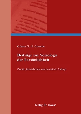 Abbildung von Gutsche | Beiträge zur Soziologie der Persönlichkeit | 1. Auflage | 2020 | 10 | beck-shop.de