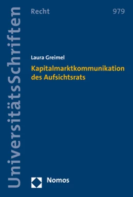 Abbildung von Greimel | Kapitalmarktkommunikation des Aufsichtsrats | 1. Auflage | 2020 | beck-shop.de