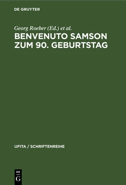 Abbildung von Roeber / Schmieder | Benvenuto Samson zum 90. Geburtstag | 1. Auflage | 1978 | beck-shop.de