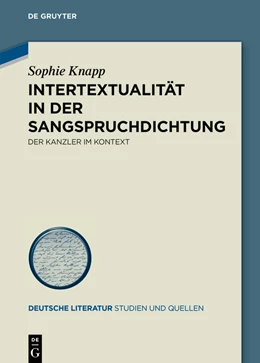 Abbildung von Knapp | Intertextualität in der Sangspruchdichtung | 1. Auflage | 2025 | beck-shop.de