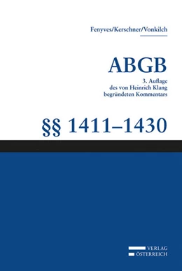 Abbildung von Fenyves / Kerschner | Großkommentar zum ABGB - Klang Kommentar | 1. Auflage | 2019 | beck-shop.de