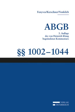 Abbildung von Fenyves / Kerschner | Großkommentar zum ABGB - Klang Kommentar | 1. Auflage | 2019 | 17 | beck-shop.de