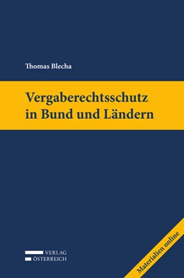 Abbildung von Blecha | Vergaberechtsschutz in Bund und Ländern | 1. Auflage | 2020 | beck-shop.de
