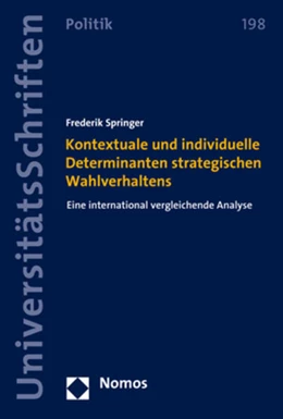 Abbildung von Springer | Kontextuale und individuelle Determinanten strategischen Wahlverhaltens | 1. Auflage | 2021 | beck-shop.de