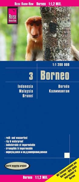 Abbildung von Peter Rump | Reise Know-How Landkarte Borneo (1:1.200.000): Kalimantan, Sabah & Sarawak, Brunei | 2. Auflage | 2020 | beck-shop.de