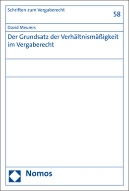 Abbildung von Meurers | Der Grundsatz der Verhältnismäßigkeit im Vergaberecht | 1. Auflage | 2020 | beck-shop.de