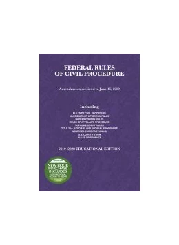 Abbildung von Federal Rules of Civil Procedure, Educational Edition, 2019-2020 | 1. Auflage | 2019 | beck-shop.de