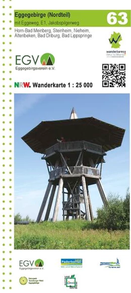 Abbildung von Geobasisdaten: Land NRW | NRW-Wanderkarte 63 Eggegebirge (Nordteil) 1:25.000 | 7. Auflage | 2025 | beck-shop.de