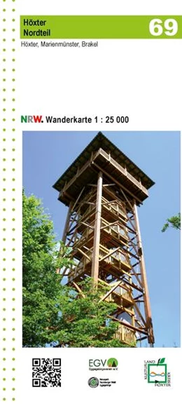 Abbildung von Geobasisdaten: Land NRW | Höxter Nordteil Blatt 69 NRW Wanderkarte | 2. Auflage | 2025 | beck-shop.de