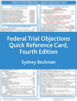 Abbildung von Beckman | Federal Trial Objections Reference Card | 4. Auflage | 2020 | beck-shop.de