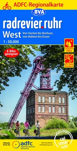 Abbildung von Allgemeiner Deutscher Fahrrad-Club e.V. (ADFC) / BVA BikeMedia GmbH | ADFC-Regionalkarte radrevier.ruhr West, 1:50.000, mit Tagestourenvorschlägen, reiß- und wetterfest, E-Bike-geeignet, GPS-Tracks Download | 2. Auflage | 2021 | beck-shop.de