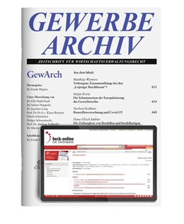 Abbildung von GewArch • Gewerbearchiv | 67. Auflage | 2024 | beck-shop.de