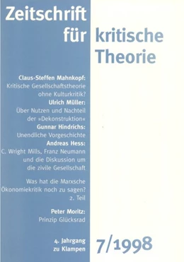 Abbildung von Schweppenhäuser / Bock | Zeitschrift für kritische Theorie / Zeitschrift für kritische Theorie, Heft 7 | 1. Auflage | 2020 | beck-shop.de