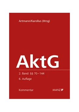 Abbildung von Artmann / Karollus | Kommentar zum Aktiengesetz | 6. Auflage | 2018 | beck-shop.de