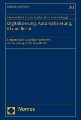 Abbildung von Beck / Kusche | Digitalisierung, Automatisierung, KI und Recht | 1. Auflage | 2020 | 20 | beck-shop.de
