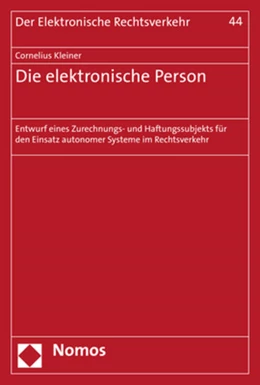 Abbildung von Kleiner | Die elektronische Person | 1. Auflage | 2021 | beck-shop.de