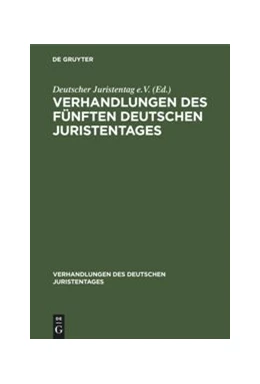 Abbildung von Verhandlungen des fünften Deutschen Juristentages | 1. Auflage | 1864 | beck-shop.de