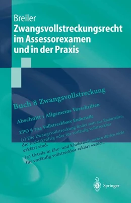 Abbildung von Breiler | Zwangsvollstreckungsrecht im Assessorexamen und in der Praxis | 1. Auflage | 2012 | beck-shop.de