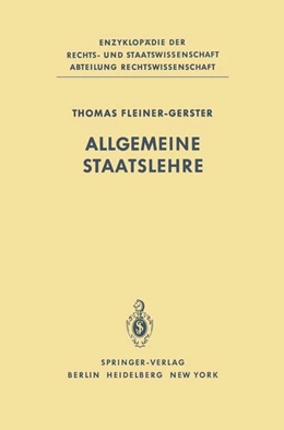 Abbildung von Fleiner-Gerster | Allgemeine Staatslehre | 1. Auflage | 2013 | beck-shop.de