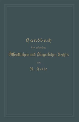 Abbildung von Zelle / Gordan | Handbuch des geltenden Öffentlichen und Bürgerlichen Rechts | 6. Auflage | 2013 | beck-shop.de
